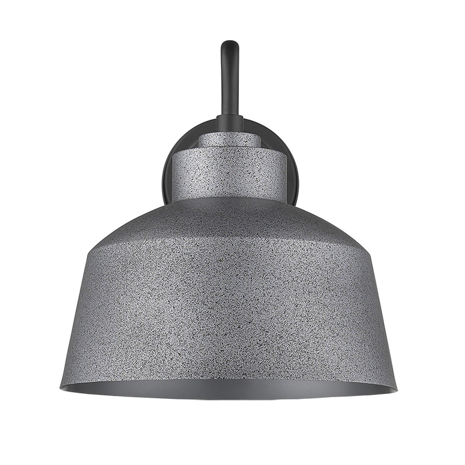 HomeRoots Pebbled Bowl Shape Outdoor Wall Light in Gray Finish