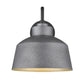 HomeRoots Pebbled Bowl Shape Outdoor Wall Light in Gray Finish
