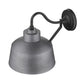 HomeRoots Pebbled Bowl Shape Outdoor Wall Light in Gray Finish