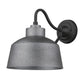 HomeRoots Pebbled Bowl Shape Outdoor Wall Light in Gray Finish