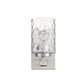 HomeRoots Pebbled Glass Wall Sconce With Silver Metal Finish