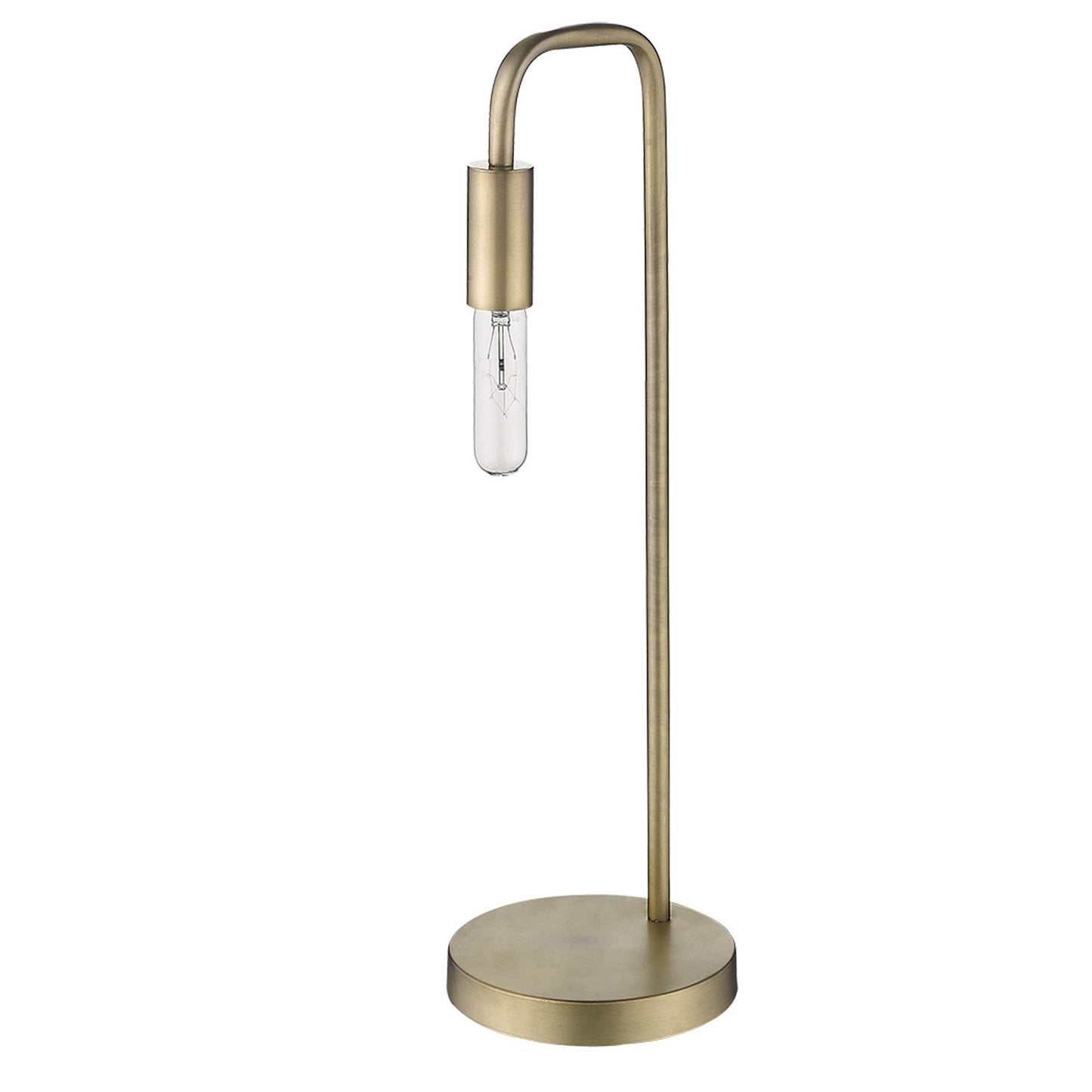 HomeRoots Perret 1-Light Table Lamp in Aged Brass Finish