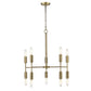 HomeRoots Perret 10-Light Chandelier in Aged Brass Finish