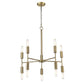 HomeRoots Perret 10-Light Chandelier in Aged Brass Finish