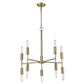 HomeRoots Perret 10-Light Chandelier in Aged Brass Finish