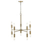 HomeRoots Perret 10-Light Chandelier in Aged Brass Finish