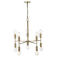 HomeRoots Perret 10-Light Chandelier in Aged Brass Finish