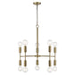 HomeRoots Perret 10-Light Chandelier in Aged Brass Finish