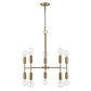 HomeRoots Perret 10-Light Chandelier in Aged Brass Finish