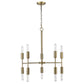 HomeRoots Perret 10-Light Chandelier in Aged Brass Finish