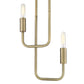 HomeRoots Perret 2-Light Pendant With Aged Brass Finish