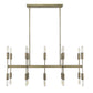 HomeRoots Perret 20-Light Island Pendant in Aged Brass Finish