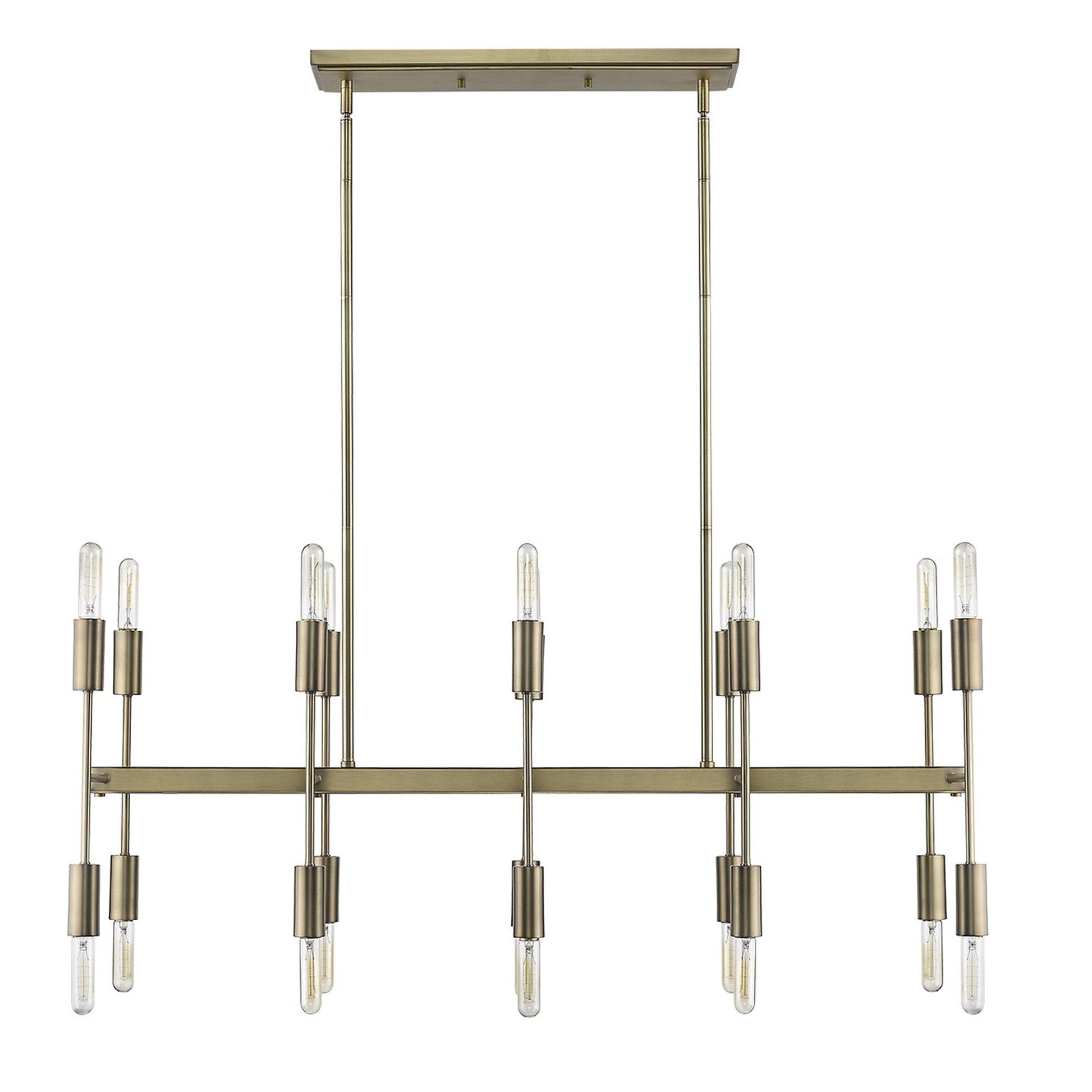 HomeRoots Perret 20-Light Island Pendant in Aged Brass Finish