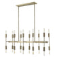 HomeRoots Perret 20-Light Island Pendant in Aged Brass Finish