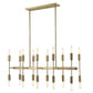 HomeRoots Perret 20-Light Island Pendant in Aged Brass Finish