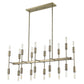 HomeRoots Perret 20-Light Island Pendant in Aged Brass Finish