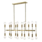 HomeRoots Perret 20-Light Island Pendant in Aged Brass Finish