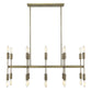 HomeRoots Perret 20-Light Island Pendant in Aged Brass Finish