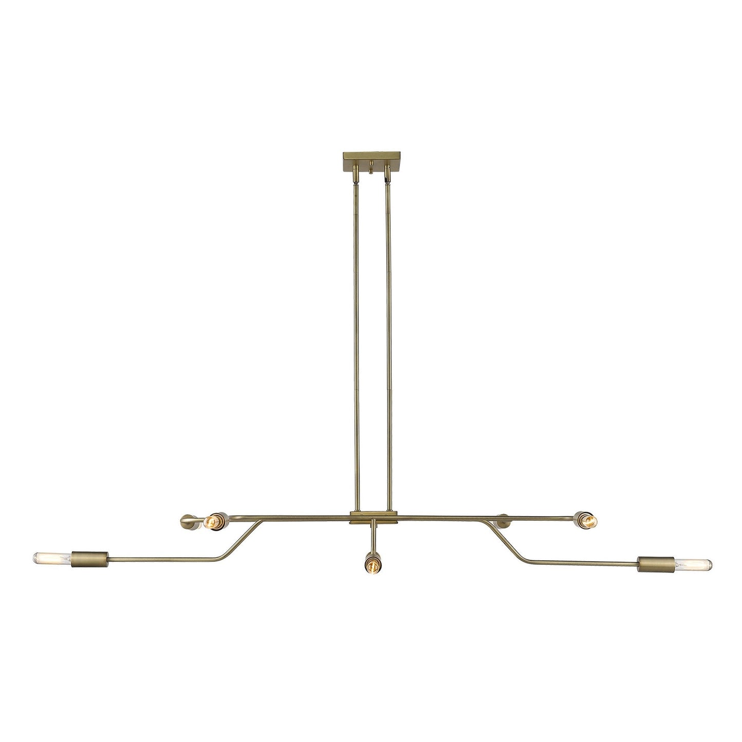 HomeRoots Perret 8-Light Convertible Pendant in Aged Brass Finish