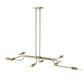 HomeRoots Perret 8-Light Convertible Pendant in Aged Brass Finish