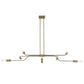 HomeRoots Perret 8-Light Convertible Pendant in Aged Brass Finish