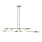 HomeRoots Perret 8-Light Convertible Pendant in Aged Brass Finish
