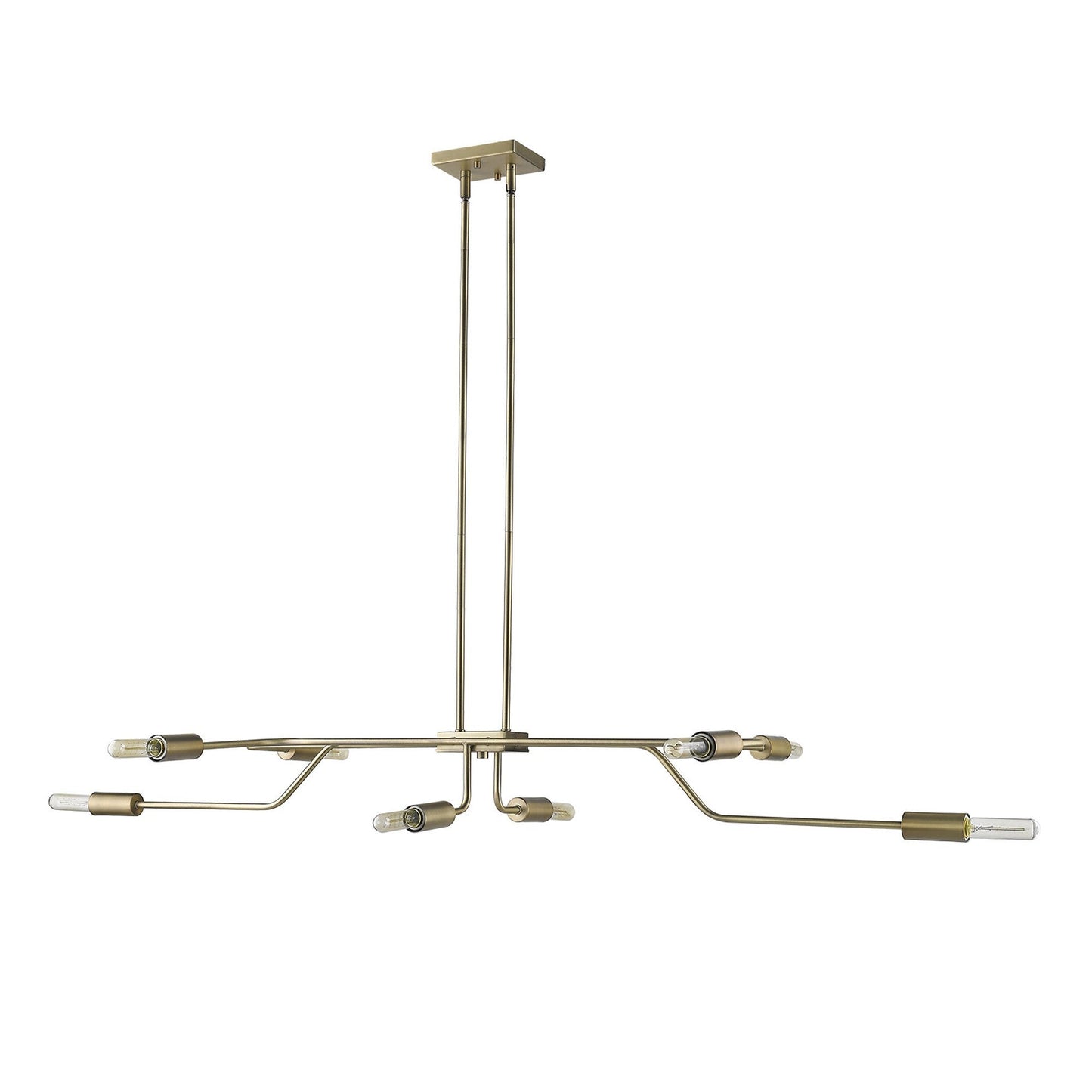 HomeRoots Perret 8-Light Convertible Pendant in Aged Brass Finish