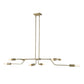 HomeRoots Perret 8-Light Convertible Pendant in Aged Brass Finish