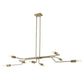 HomeRoots Perret 8-Light Convertible Pendant in Aged Brass Finish