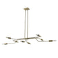 HomeRoots Perret 8-Light Convertible Pendant in Aged Brass Finish
