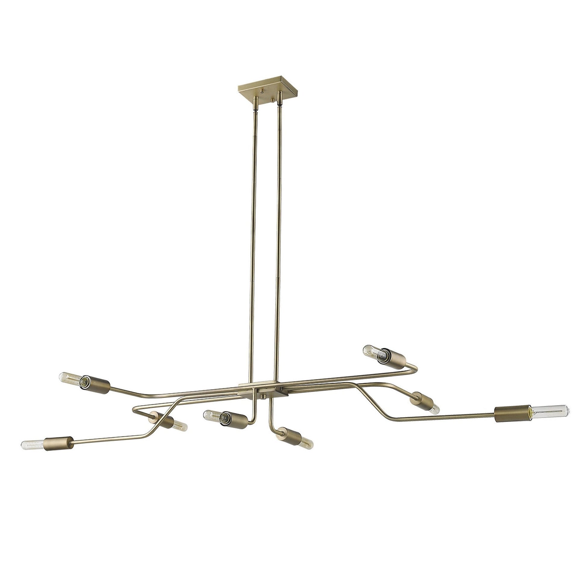 HomeRoots Perret 8-Light Convertible Pendant in Aged Brass Finish