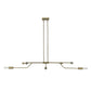 HomeRoots Perret 8-Light Convertible Pendant in Aged Brass Finish