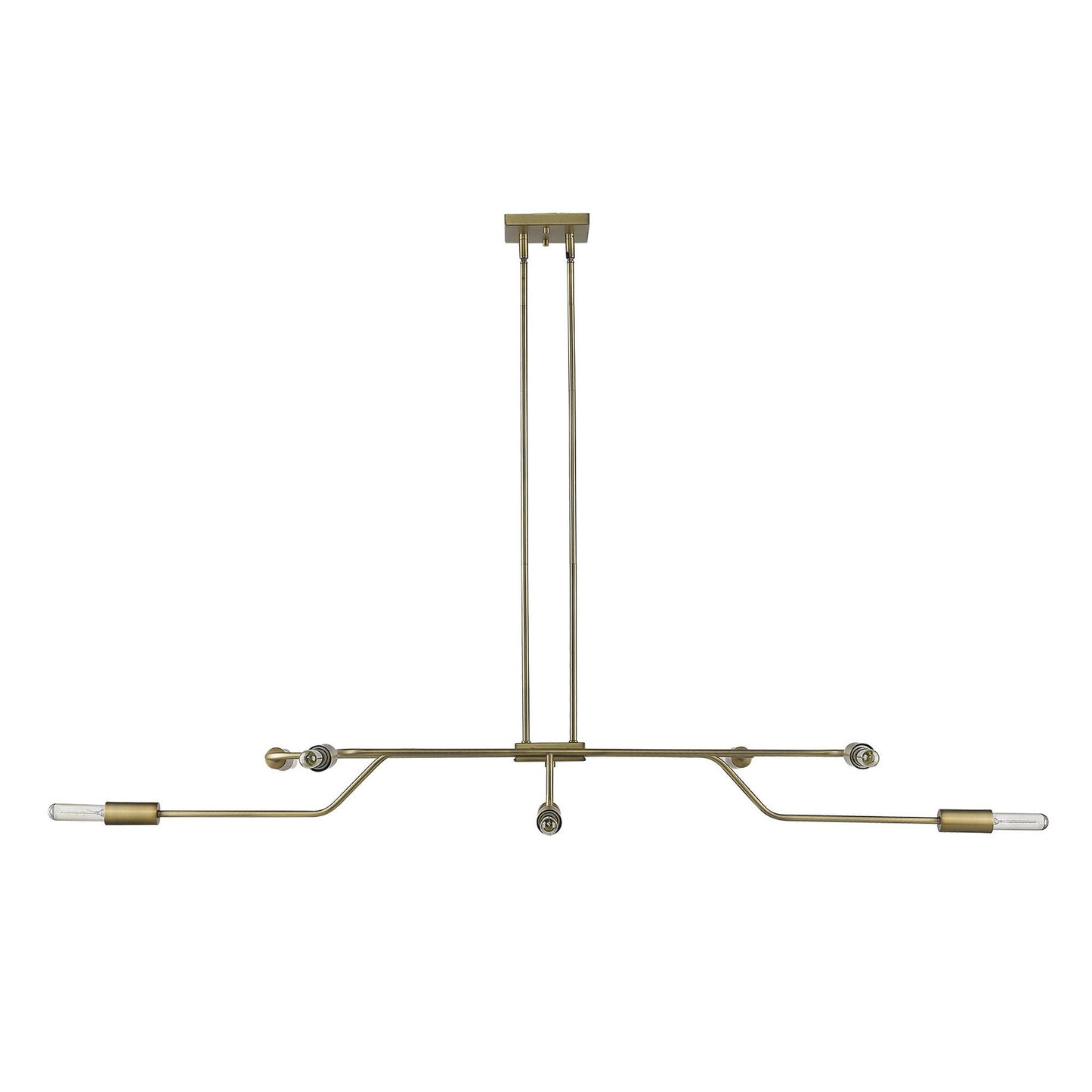 HomeRoots Perret 8-Light Convertible Pendant in Aged Brass Finish