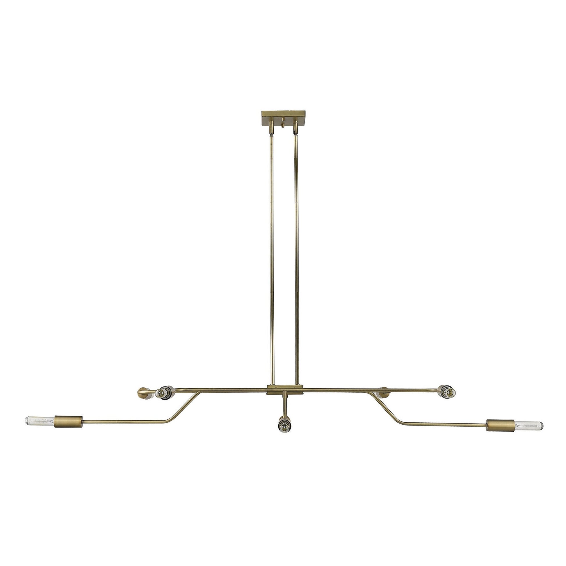 HomeRoots Perret 8-Light Convertible Pendant in Aged Brass Finish