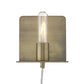HomeRoots Petite Shelf Wall Light in Dull Gold Finish