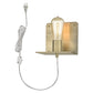 HomeRoots Petite Shelf Wall Light in Dull Gold Finish