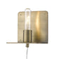 HomeRoots Petite Shelf Wall Light in Dull Gold Finish