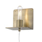 HomeRoots Petite Shelf Wall Light in Dull Gold Finish