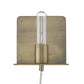 HomeRoots Petite Shelf Wall Light in Dull Gold Finish