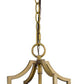 HomeRoots Peyton 4-Light Chandelier With Crystal Accents and Raw Brass Finish