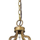 HomeRoots Peyton 6-Light Chandelier With Crystal Accents and Raw Brass Finish