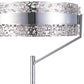 HomeRoots Pierced Bling Halo LED Floor Lamp in Silver Finish