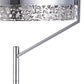 HomeRoots Pierced Bling Halo LED Floor Lamp in Silver Finish