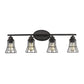 HomeRoots Piers 4-Light Vanity in Oil Rubbed Bronze Finish