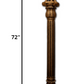 HomeRoots Pillar Table Lamp With Elephant Details in Brown Finish