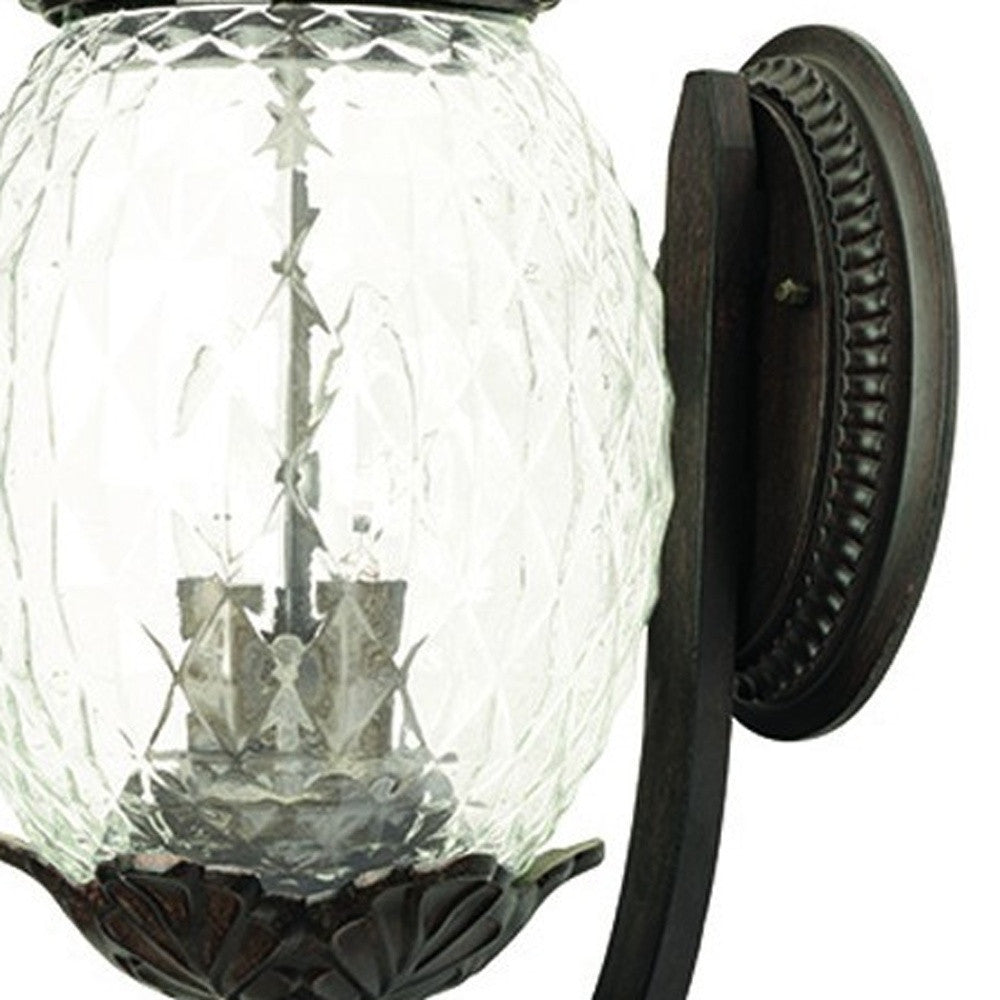 HomeRoots Pineapple Wall Light With Antique Bronze Finish