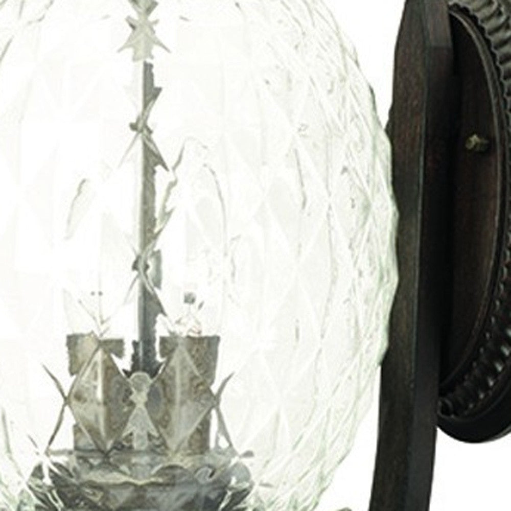 HomeRoots Pineapple Wall Light With Antique Bronze Finish