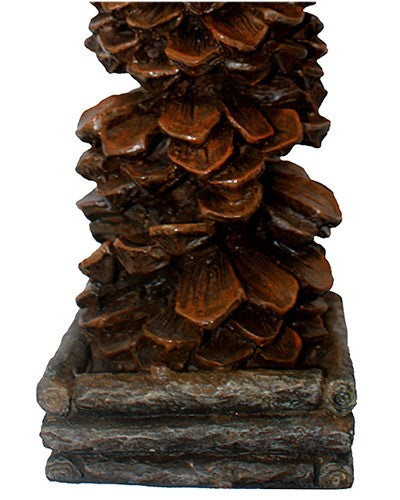 HomeRoots Pinecone Accent Lamp With Tan Empire Shade