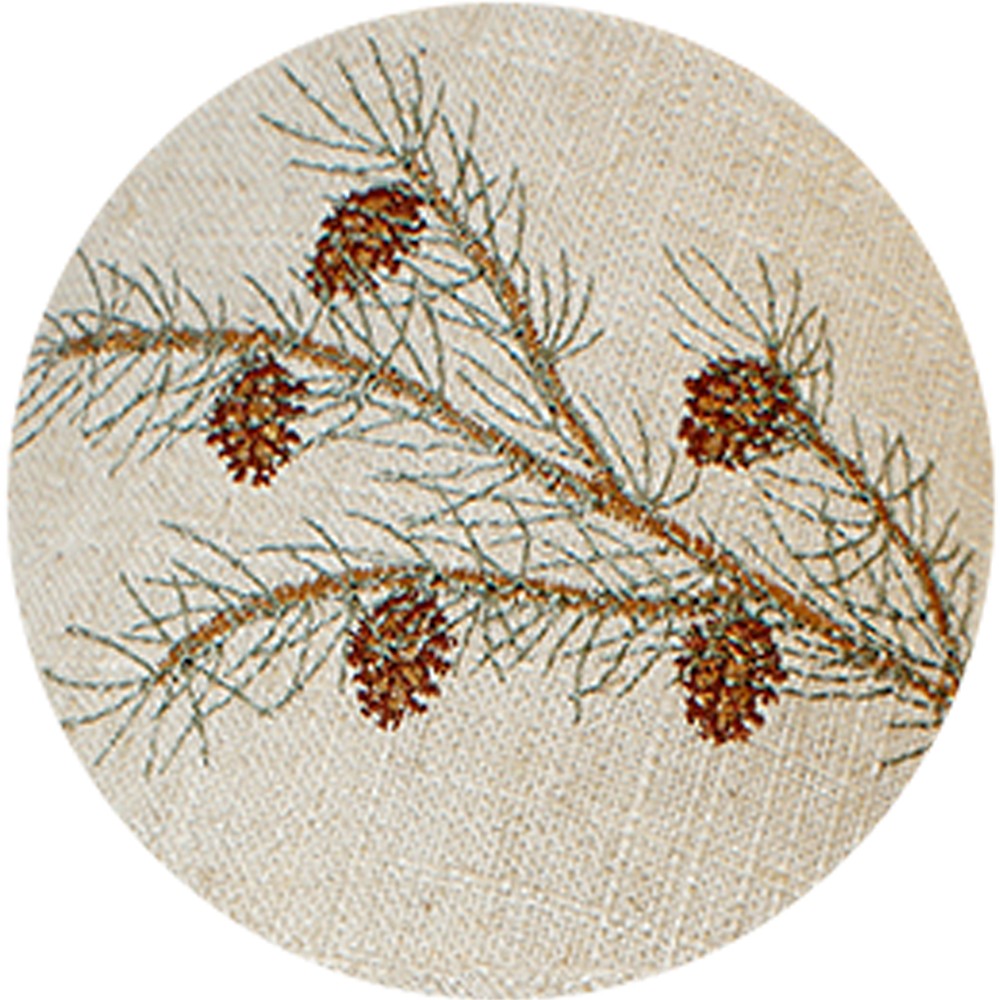 HomeRoots Pinecone Accent Lamp With Tan Empire Shade
