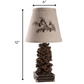 HomeRoots Pinecone Accent Lamp With Tan Empire Shade